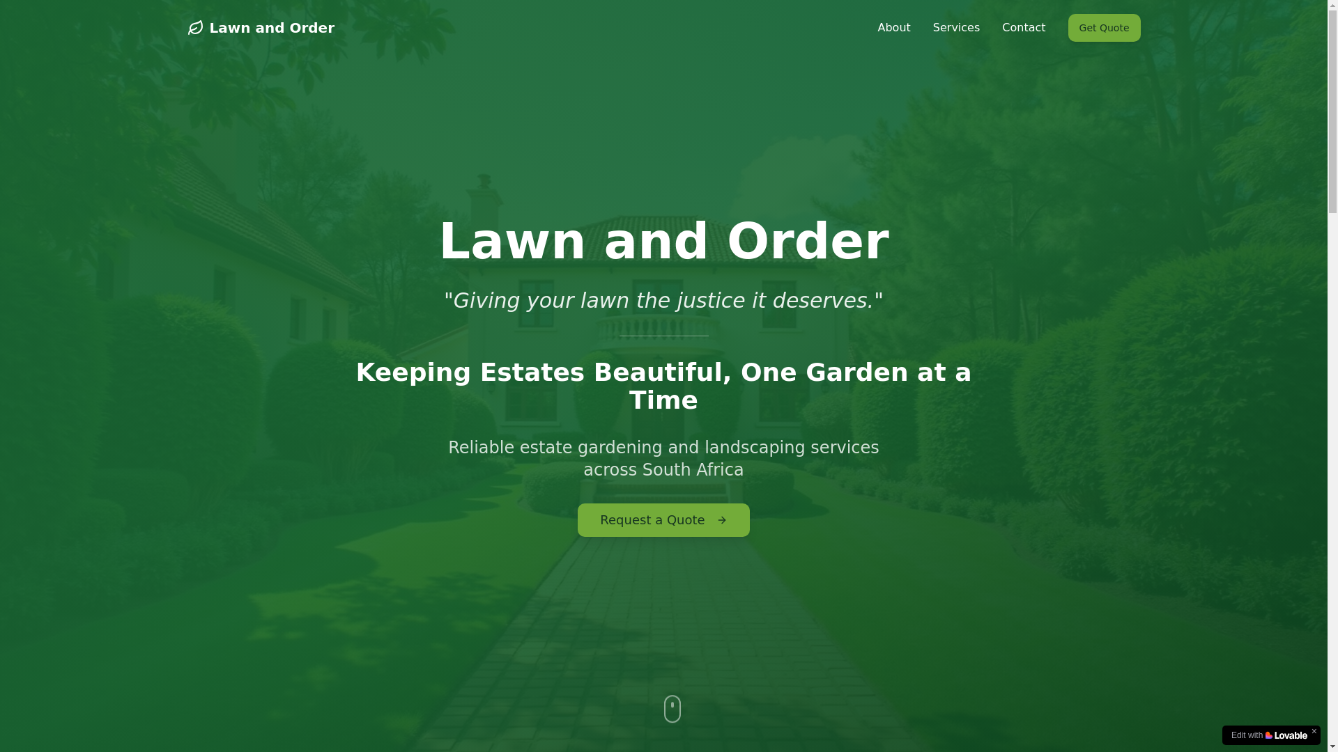 website screenshot of https://lawnjustice.co.za/