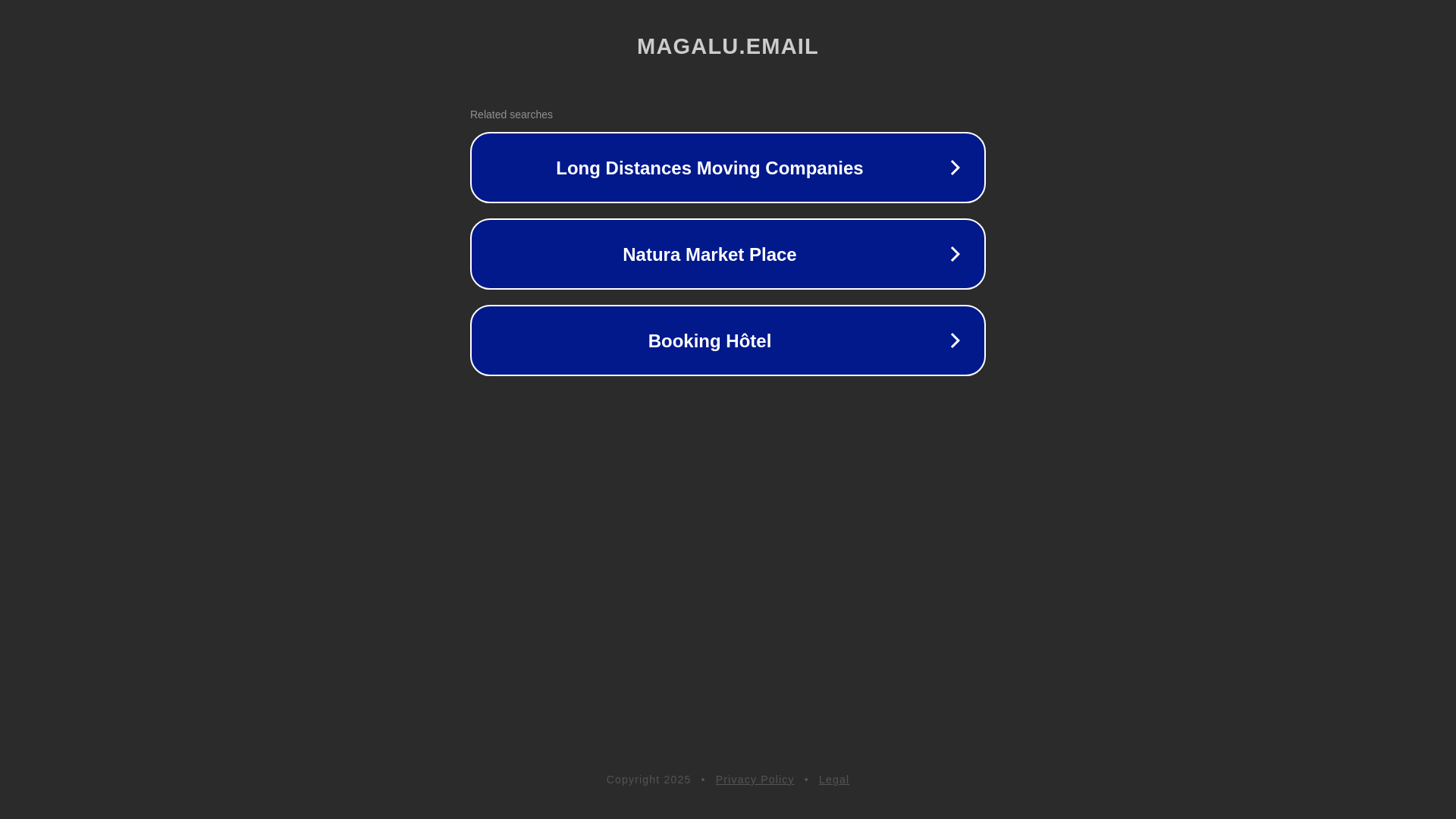 website screenshot of https://magalu.email/