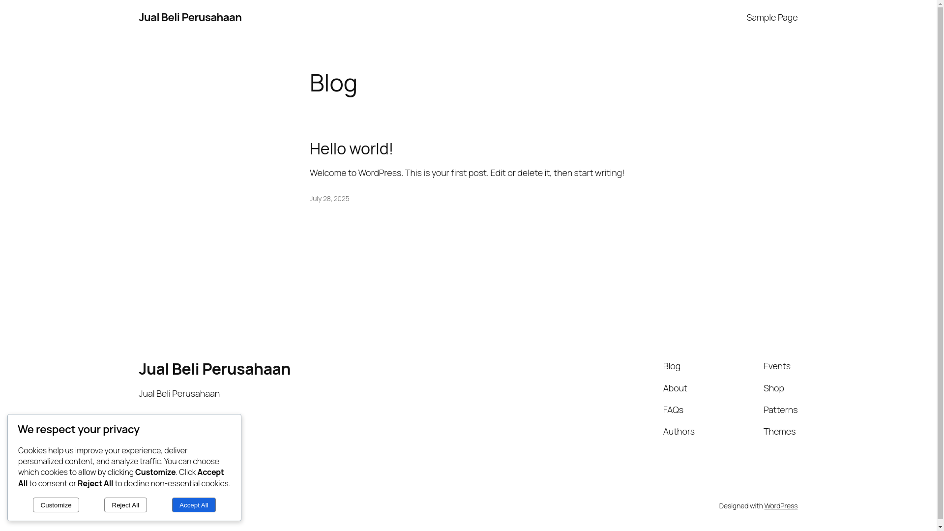 website screenshot of https://jualbeliperusahaan.my.id/