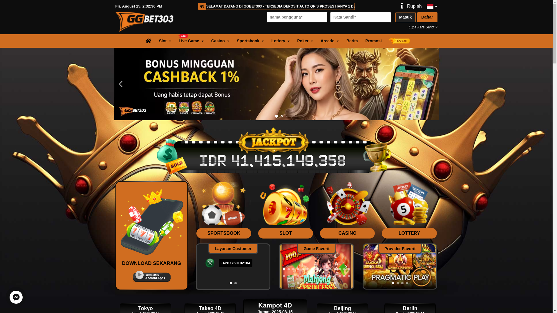 website screenshot of https://ggcuankali.site/