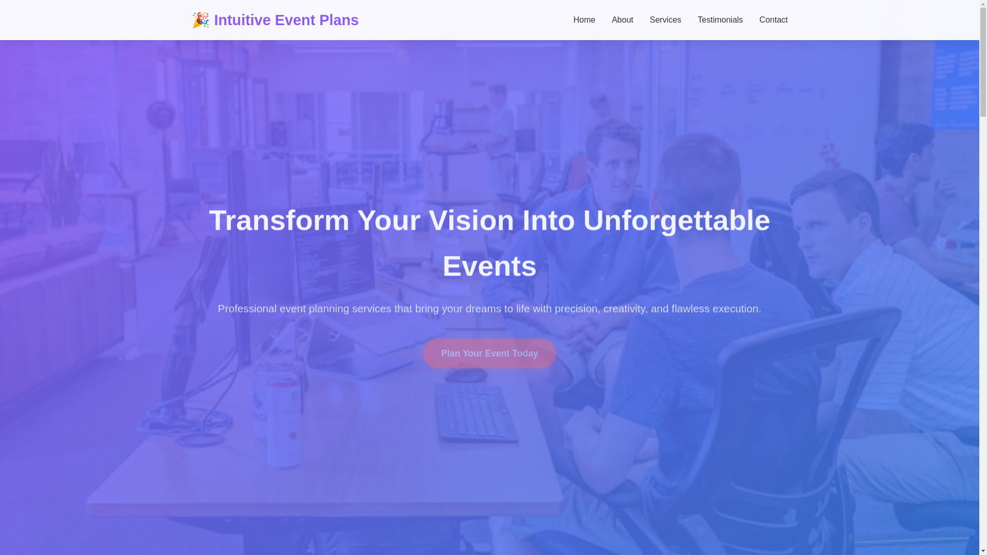 website screenshot of https://intuitiveeventplans.shop/