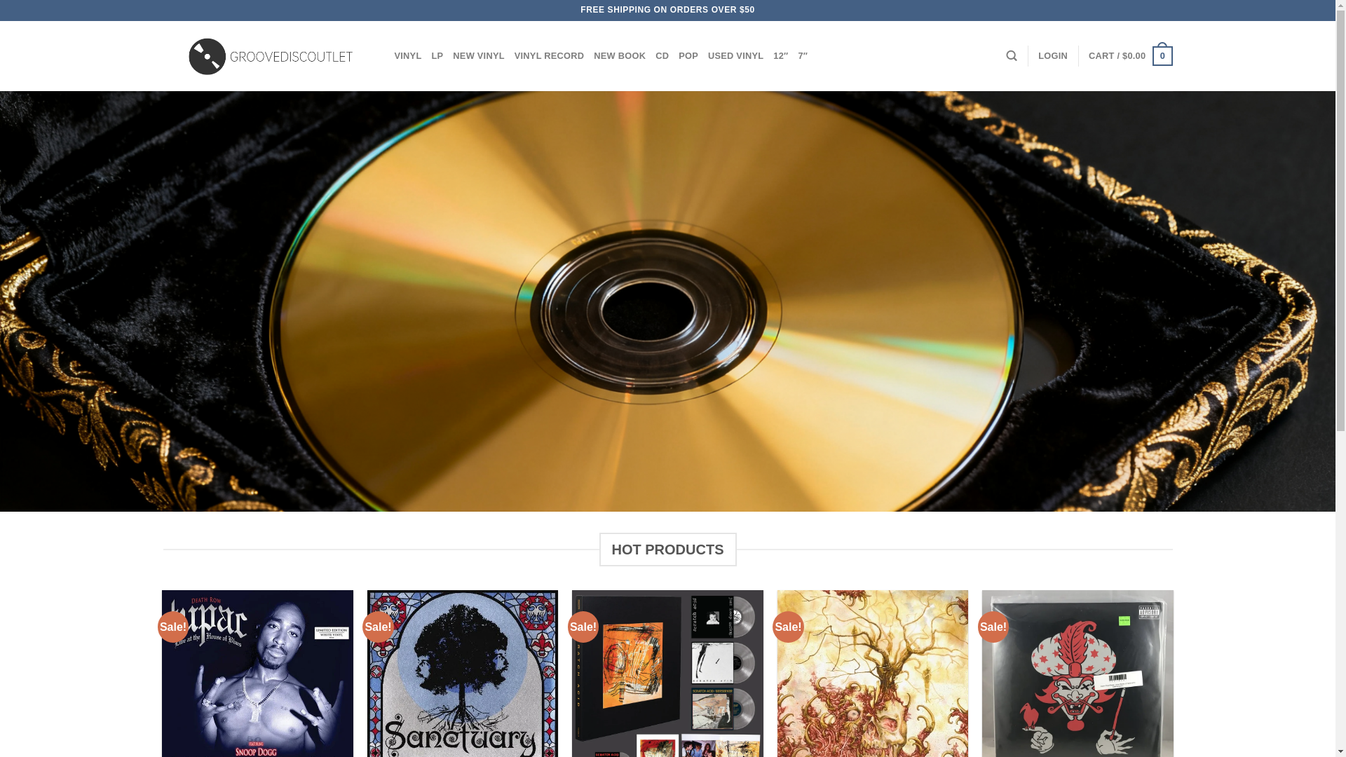website screenshot of https://groovediscoutlet.com/