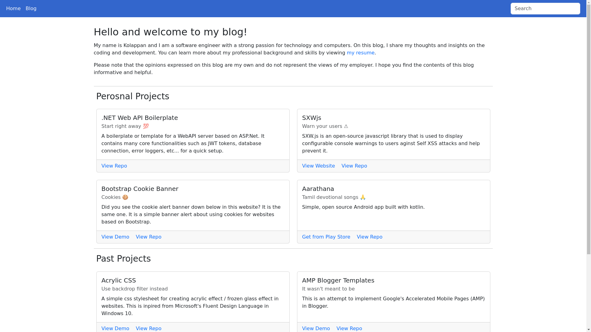 website screenshot of https://kolappan-com.pages.dev/