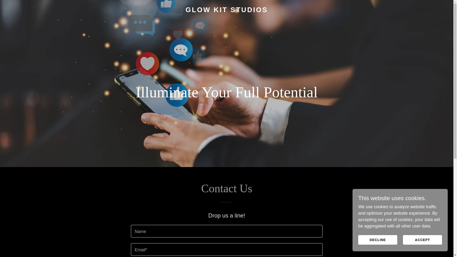 website screenshot of https://glowkitstudios.com/