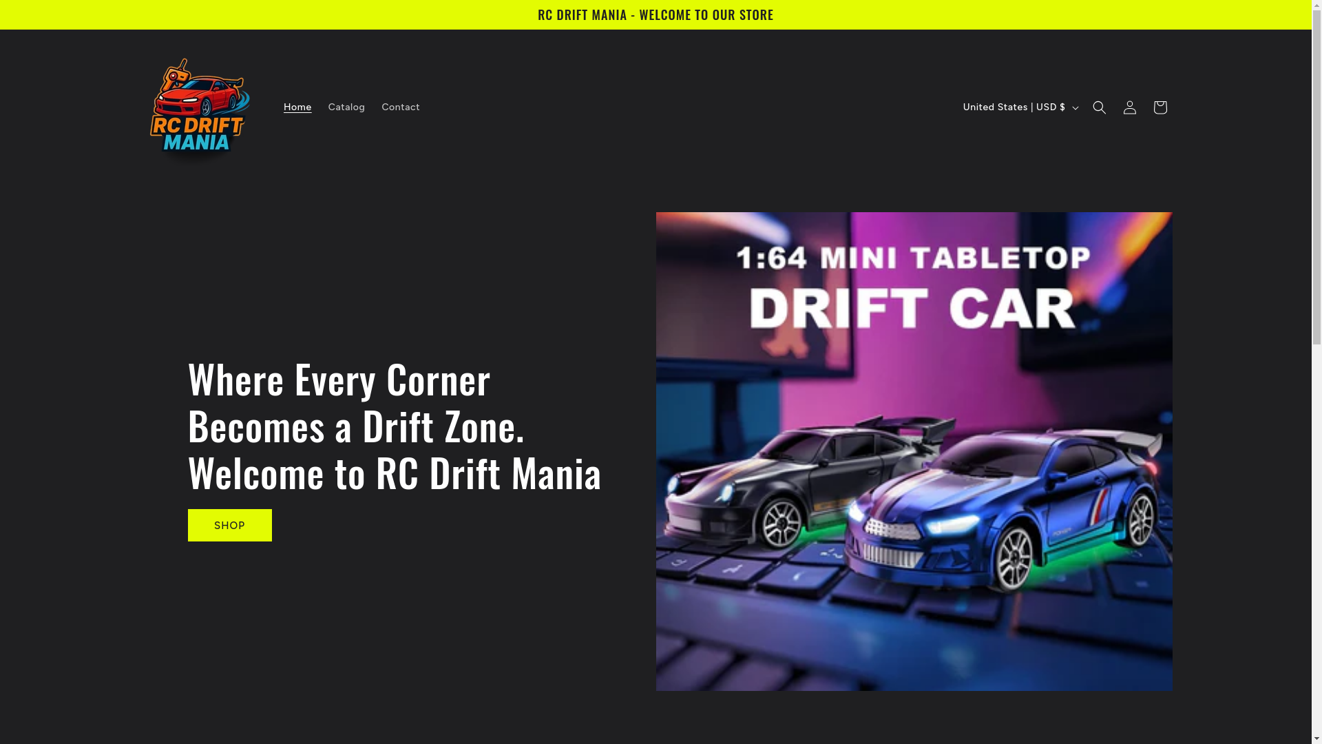 website screenshot of https://rcdrift-mania.com/