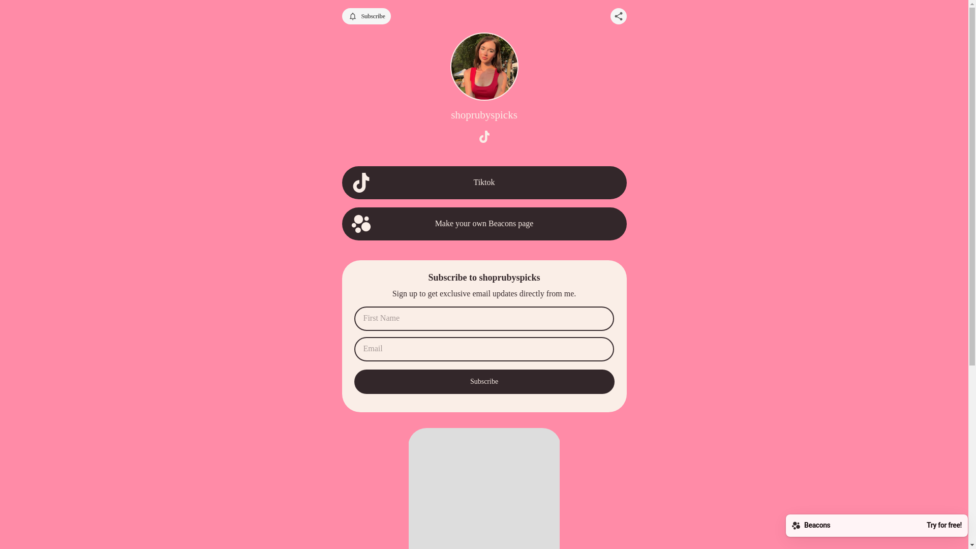 website screenshot of https://shoprubyspicks.com/