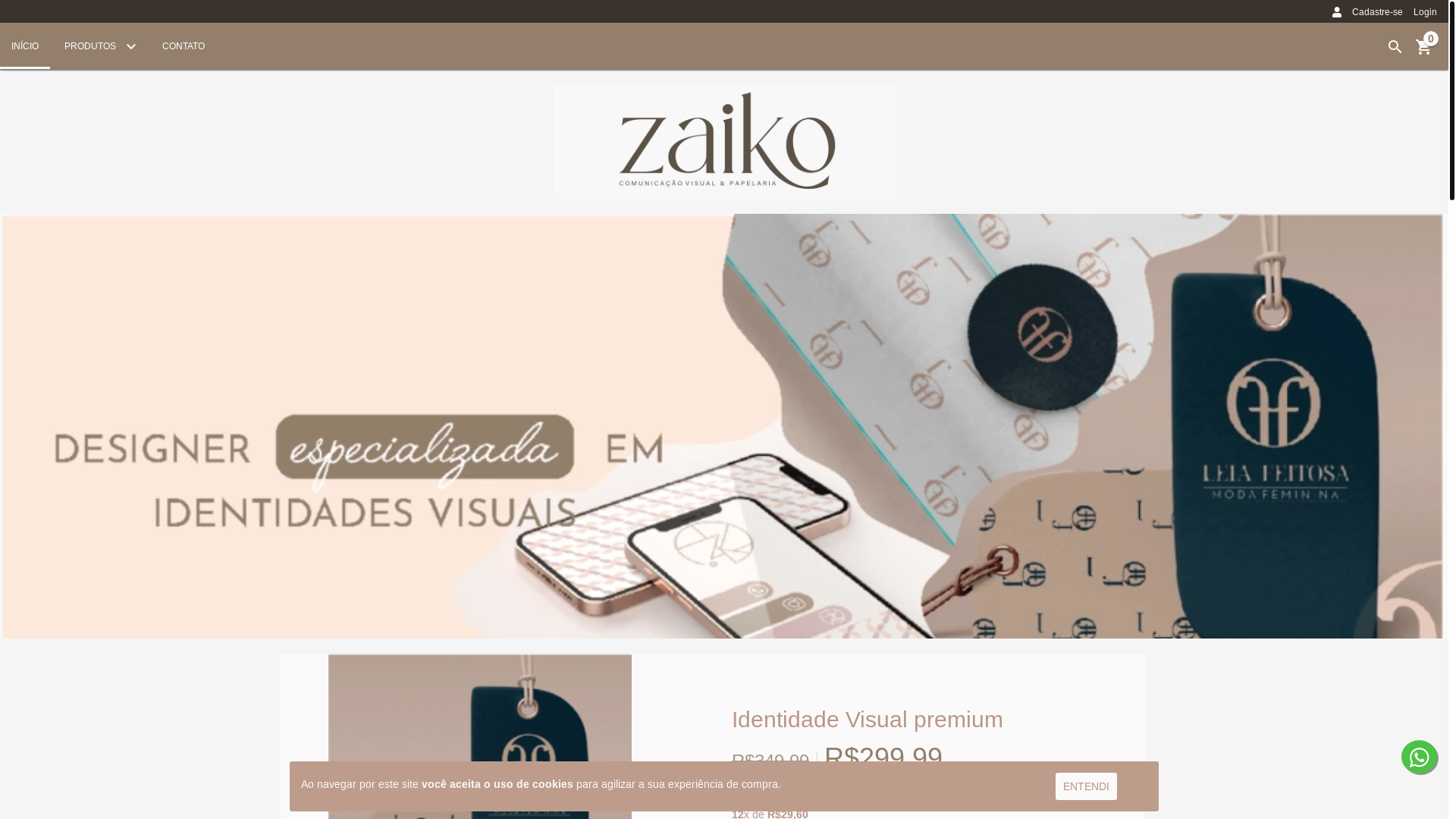 website screenshot of https://zaikocomunicacaovisual.com.br/
