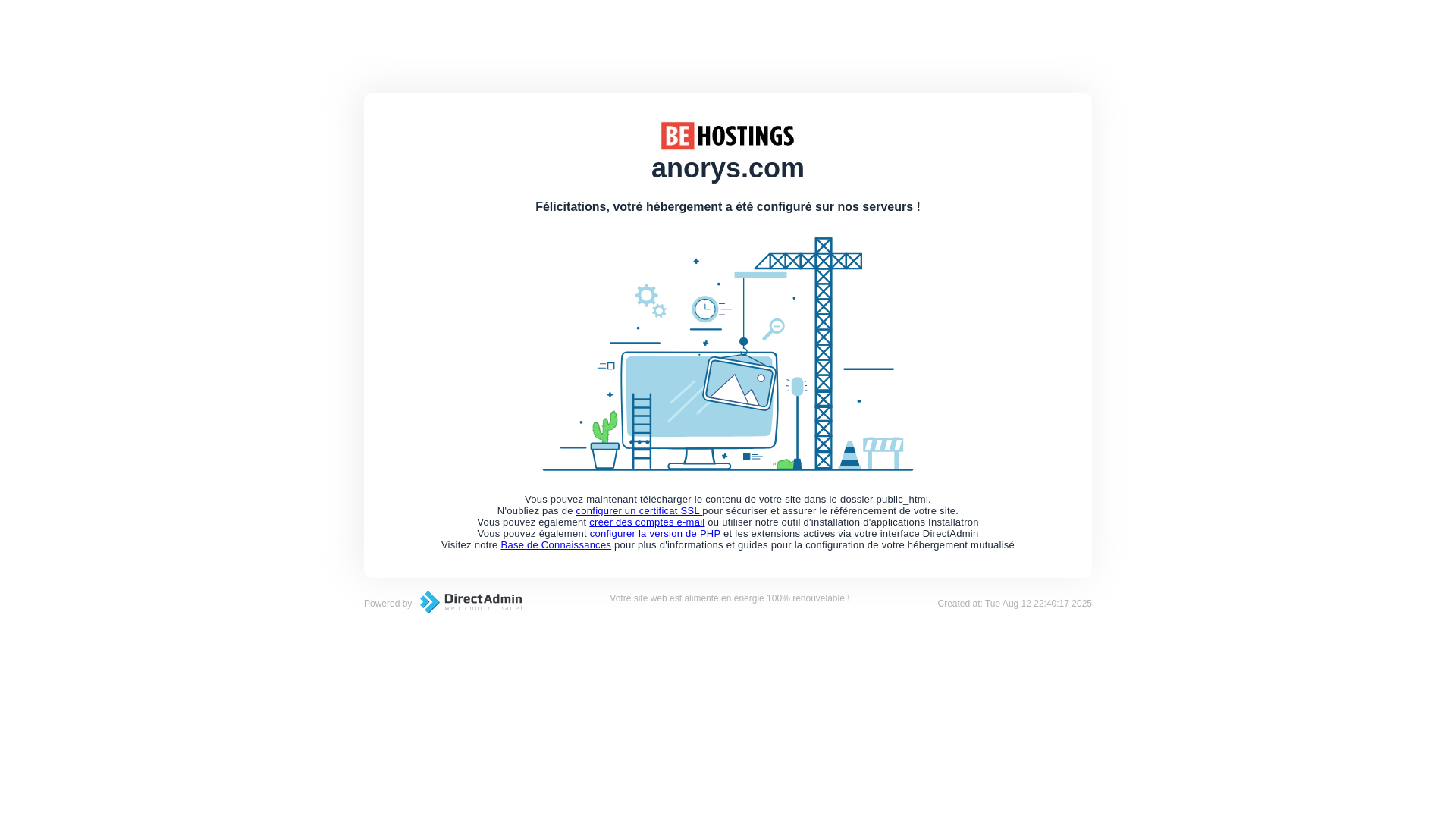 website screenshot of https://anorys.com/