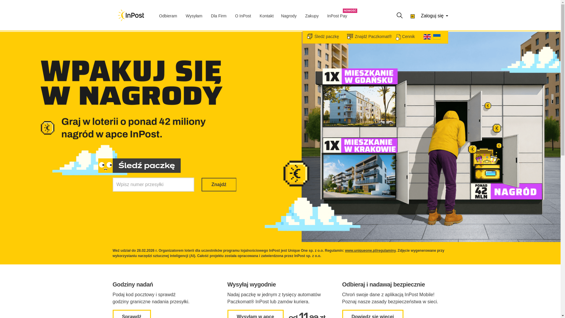 website screenshot of https://inpost.pl/