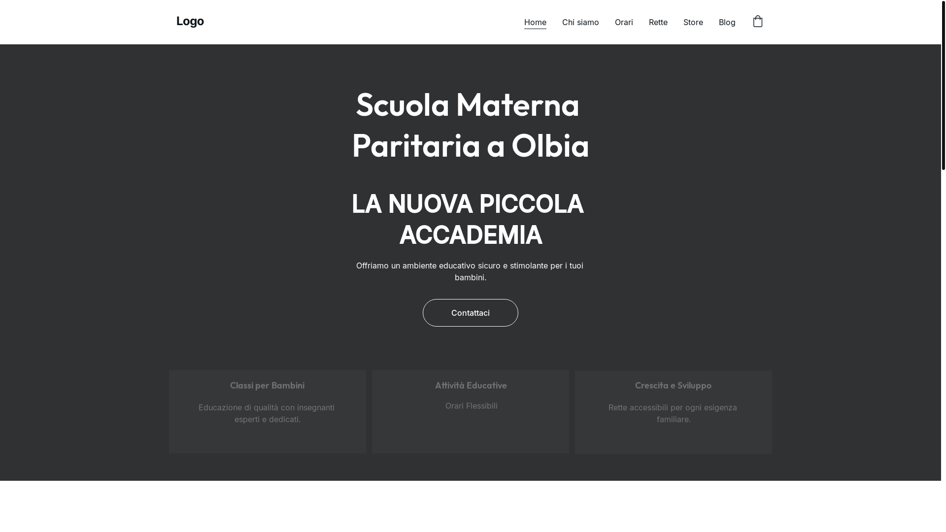 website screenshot of https://lanuovapiccolaaccademia.it/