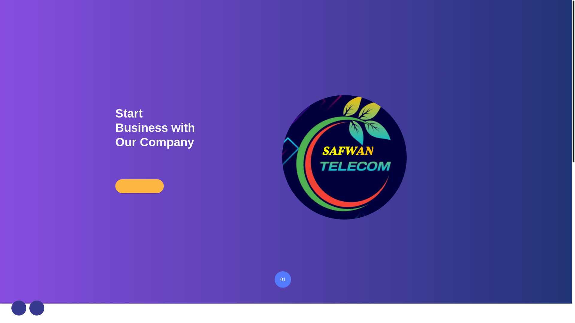 website screenshot of https://safwantelecom.top/