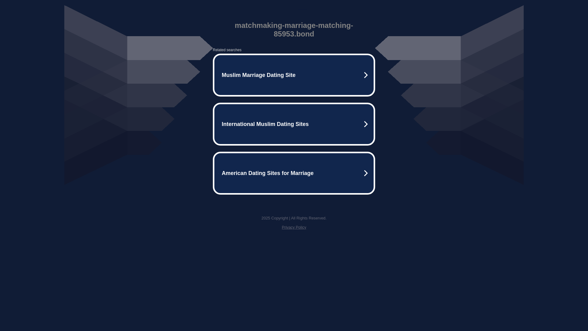 website screenshot of https://matchmaking-marriage-matching-85953.bond/