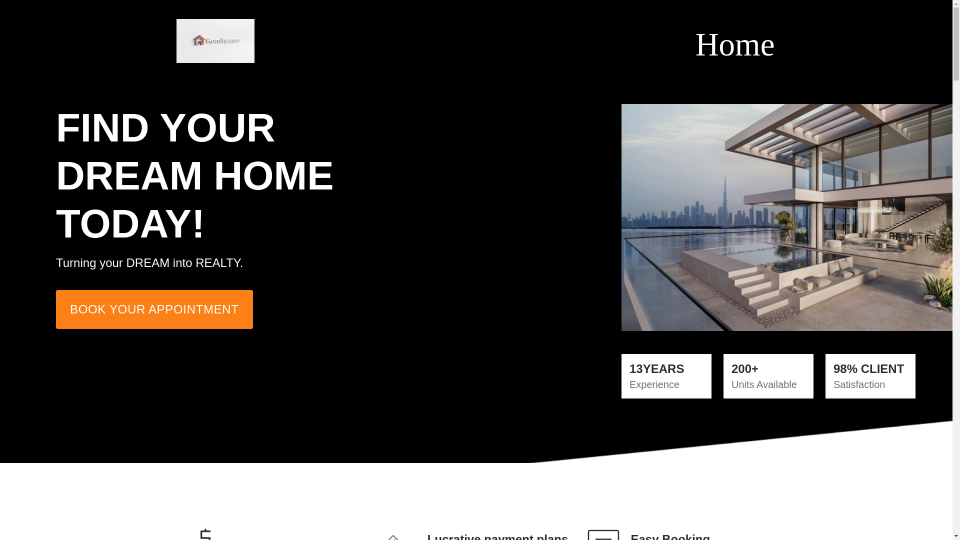 website screenshot of https://homesbyseema.pro/