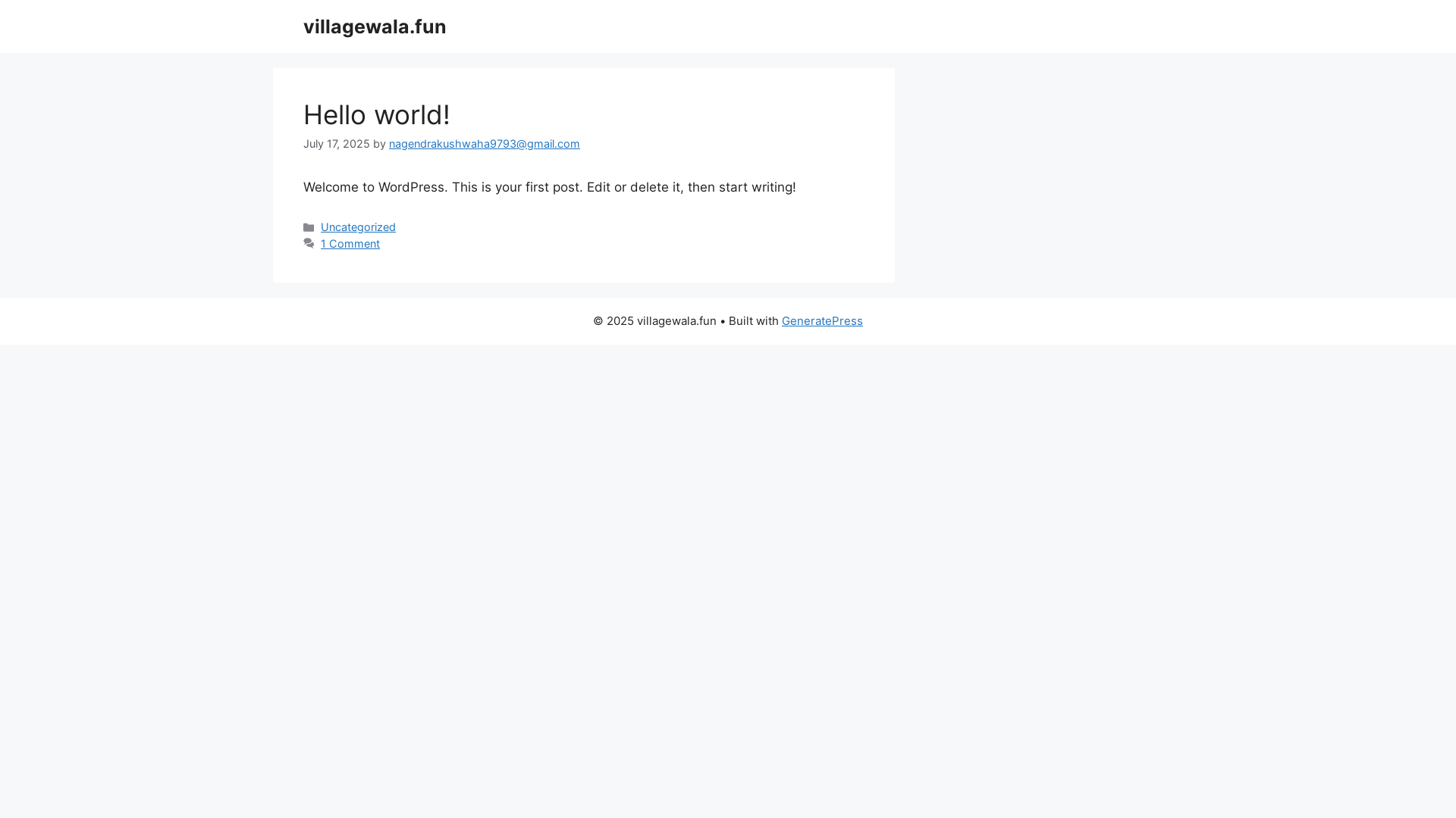 website screenshot of https://villagewala.fun/