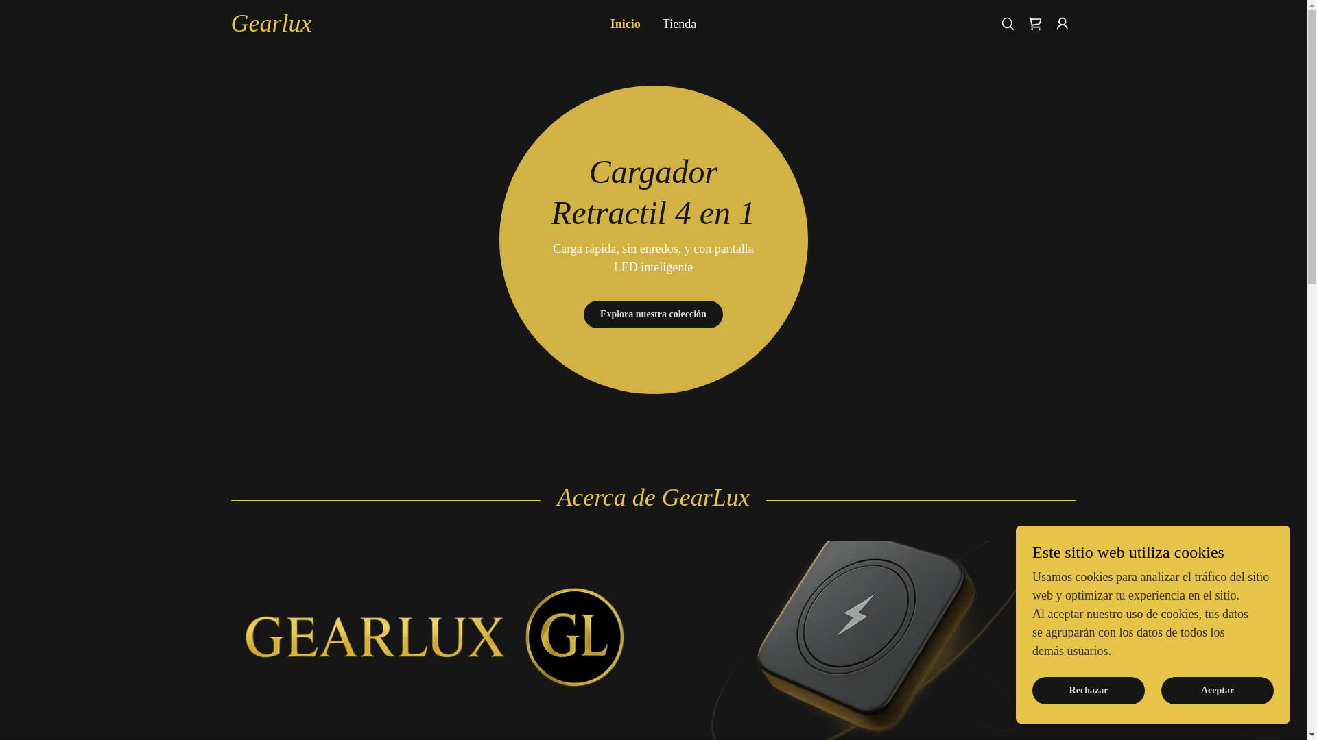 website screenshot of https://gearluxstore.com/