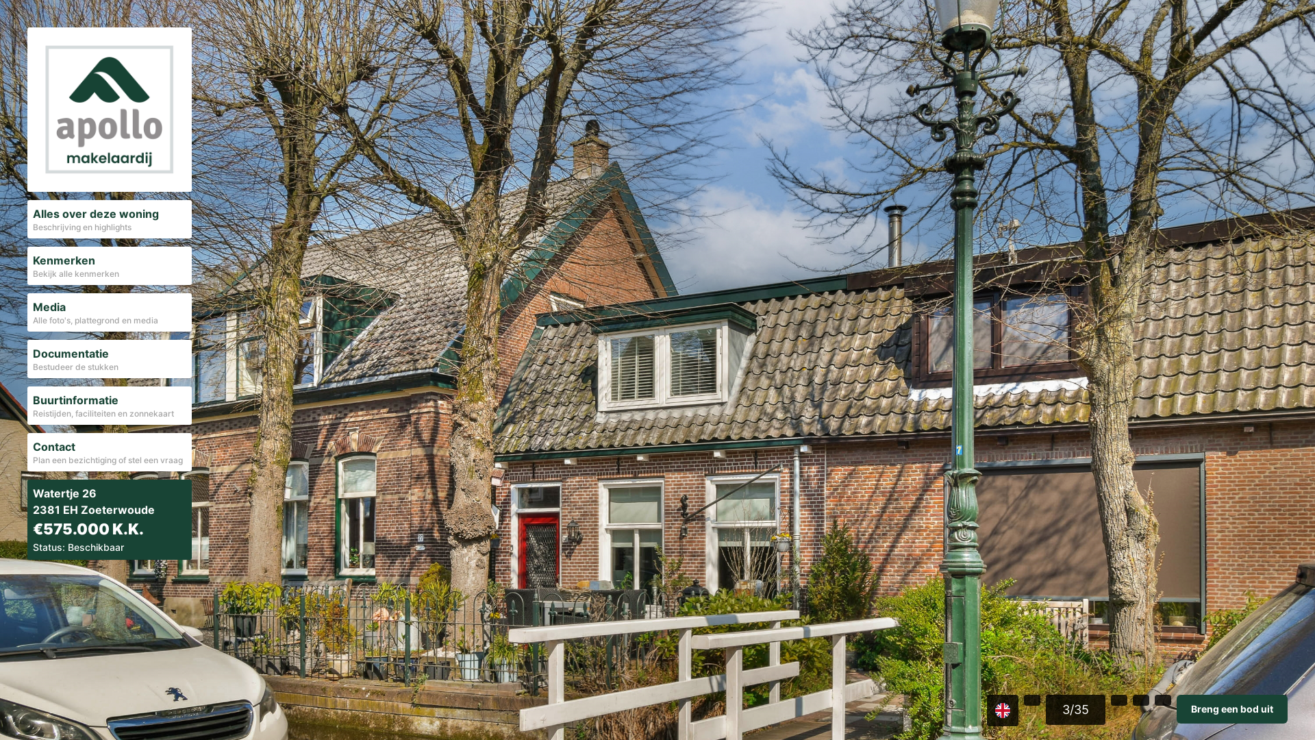 website screenshot of https://watertje26.nl/