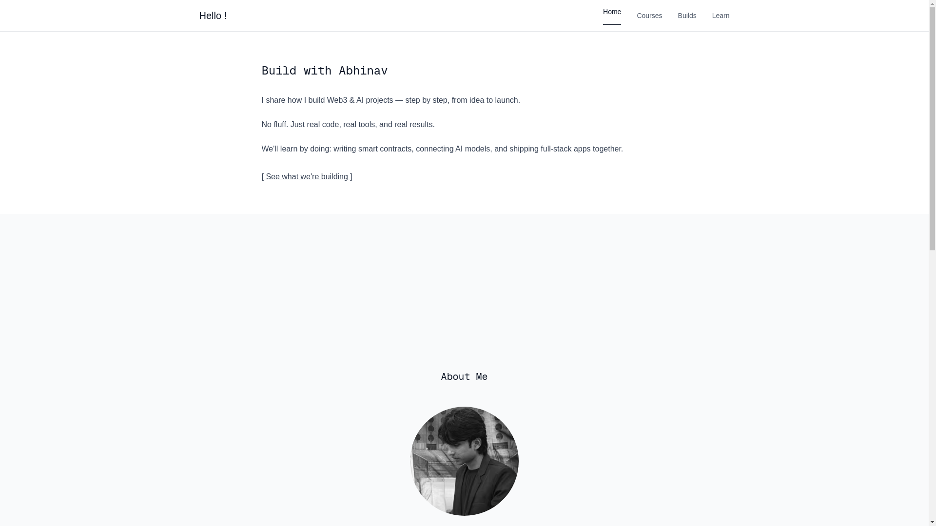 website screenshot of https://buildwithabhinav.com/