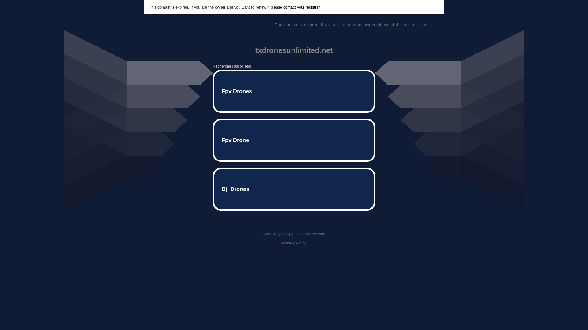 website screenshot of https://txdronesunlimited.net/