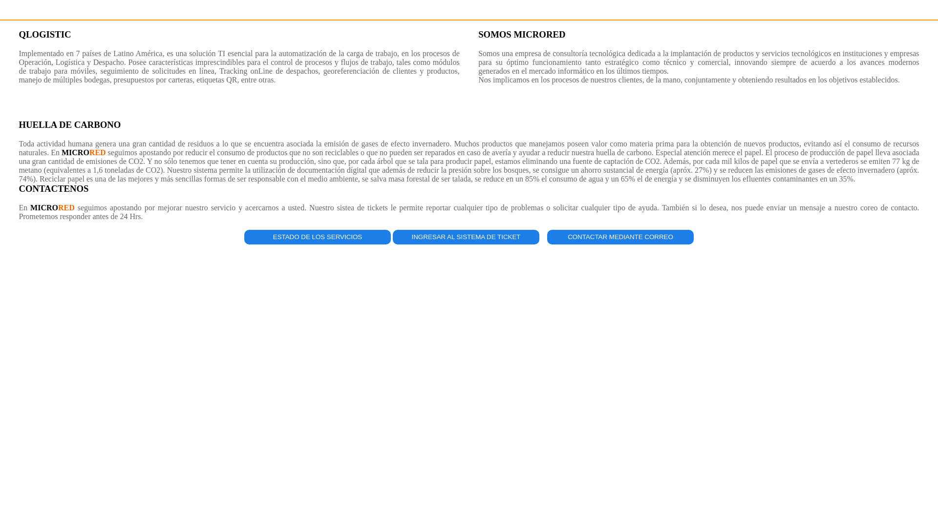 website screenshot of https://qlogistic.cl/