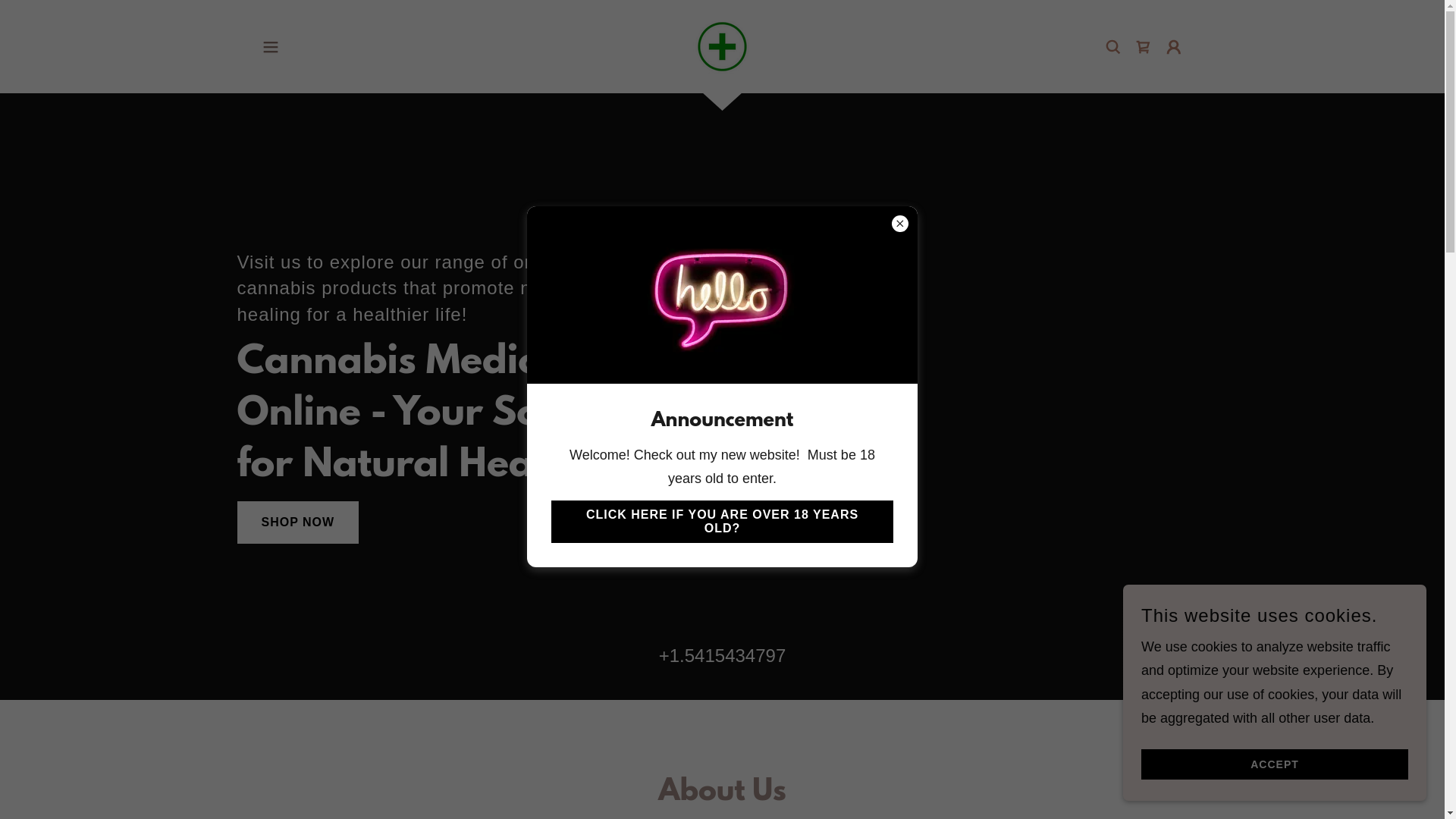 website screenshot of https://cannabismedicineonline.org/