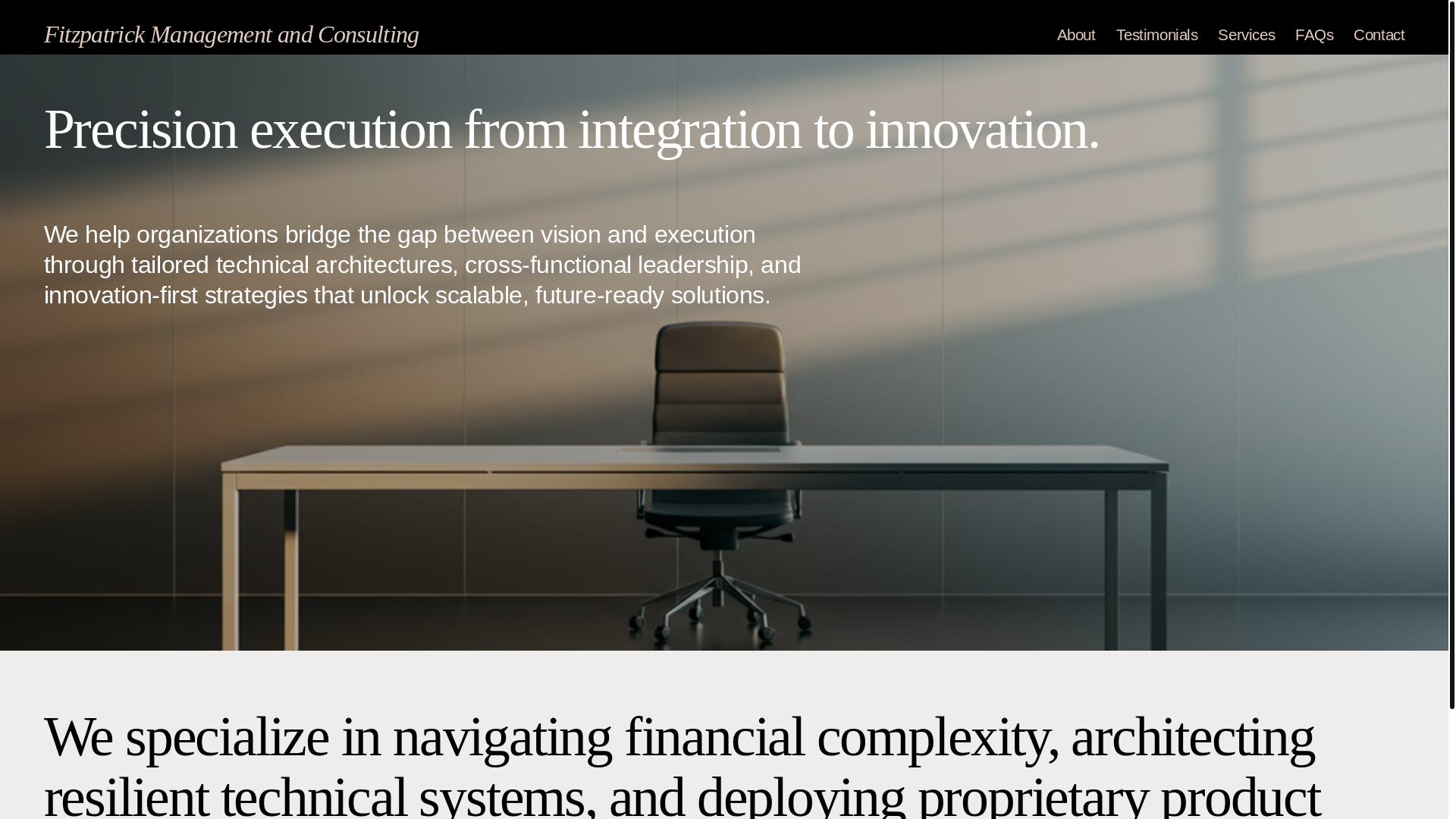 website screenshot of https://fitzpatrickmgtandconsulting.com/
