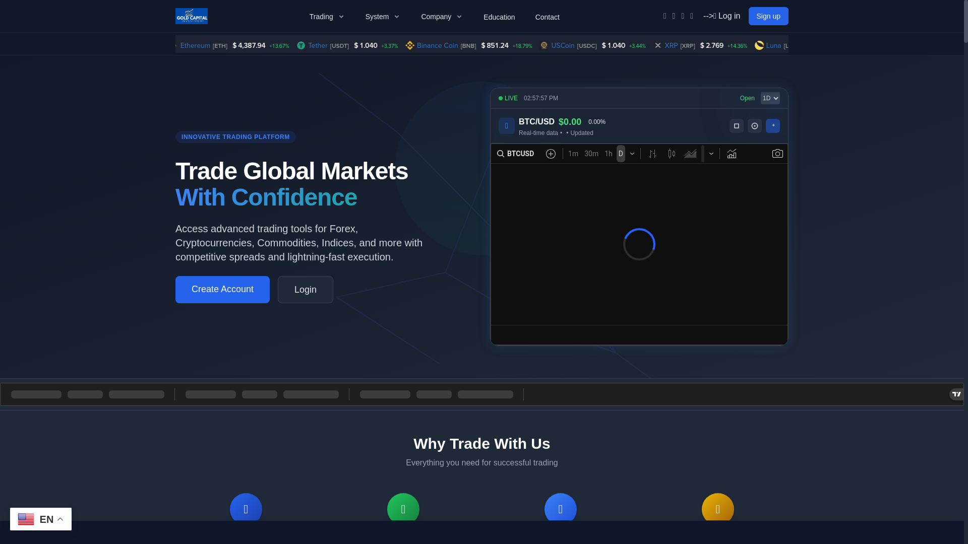 website screenshot of https://goldcapitalinvestments.com/