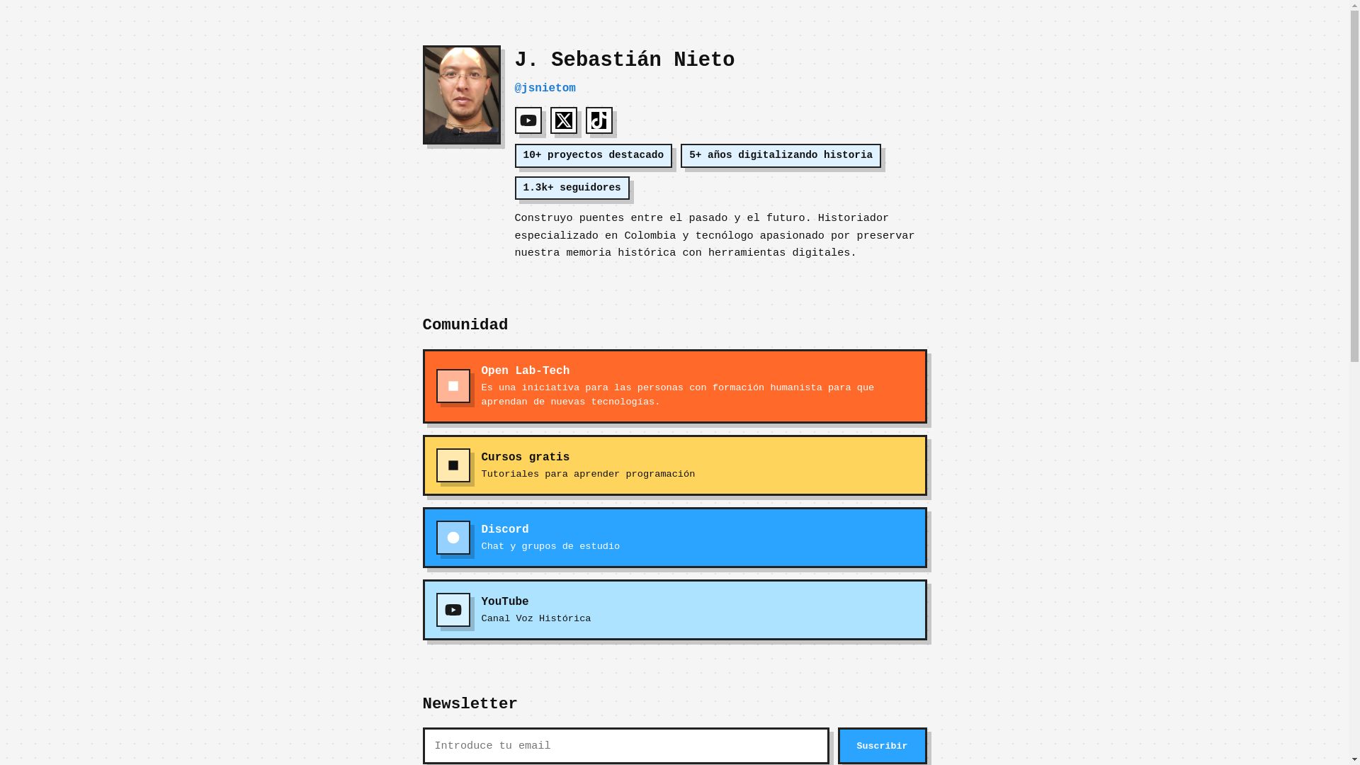 website screenshot of https://juanlab.tech/