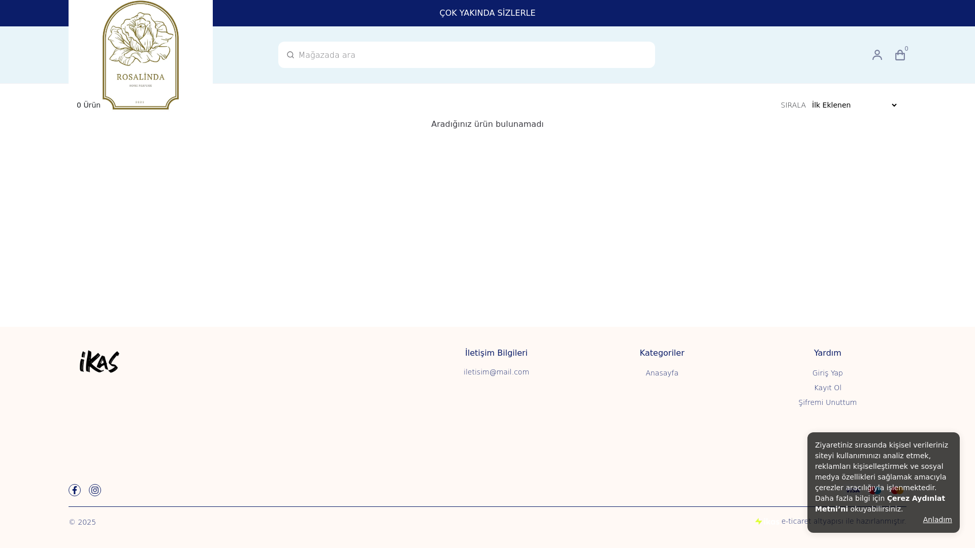 website screenshot of https://rosalinda.com.tr/