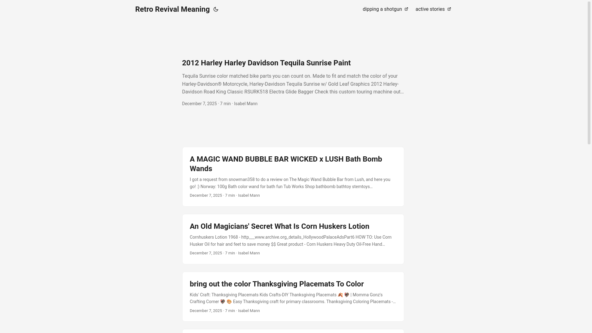 website screenshot of https://retrorevivalmeaning.pages.dev/