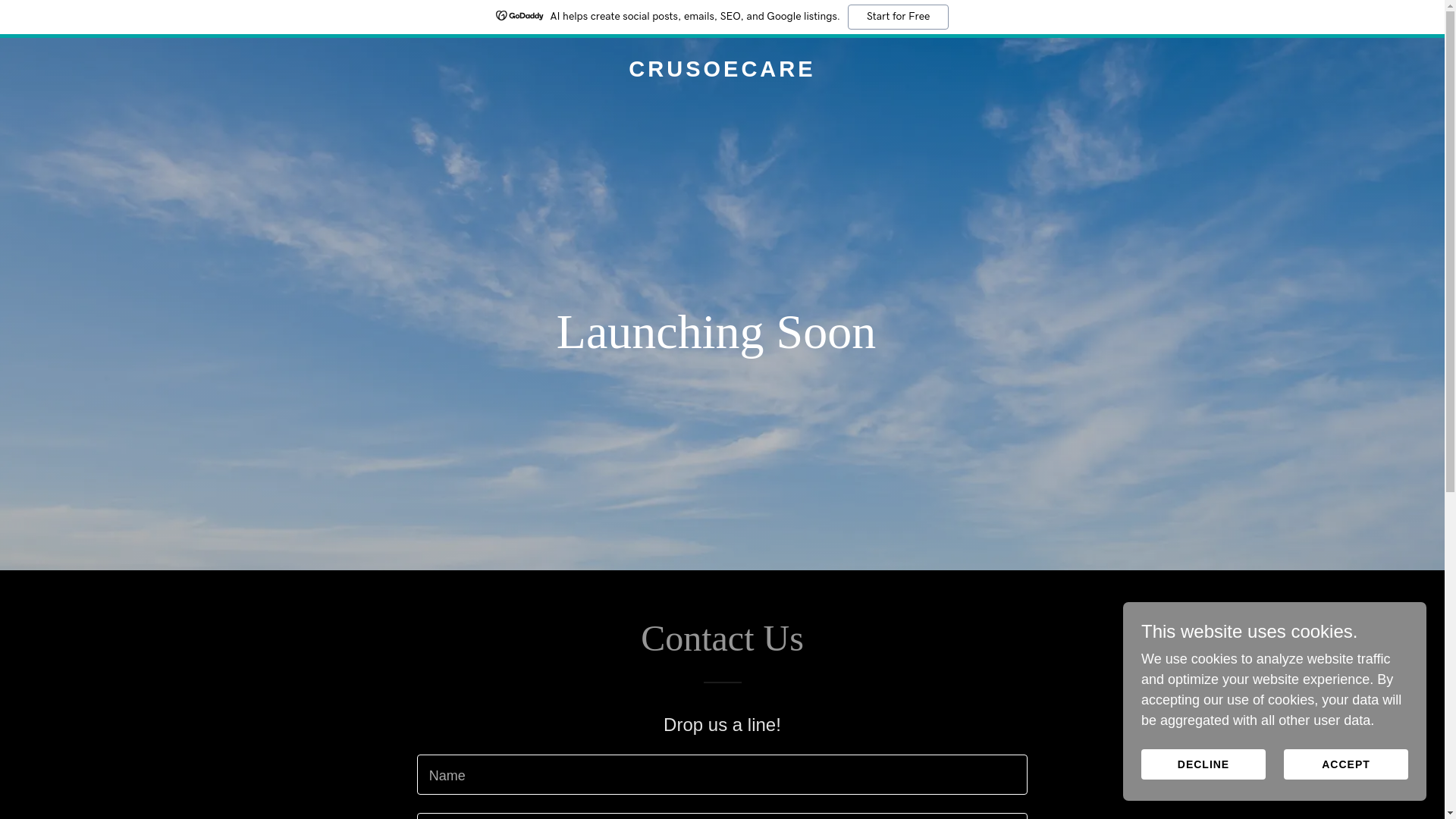 website screenshot of https://crusoecare.com/