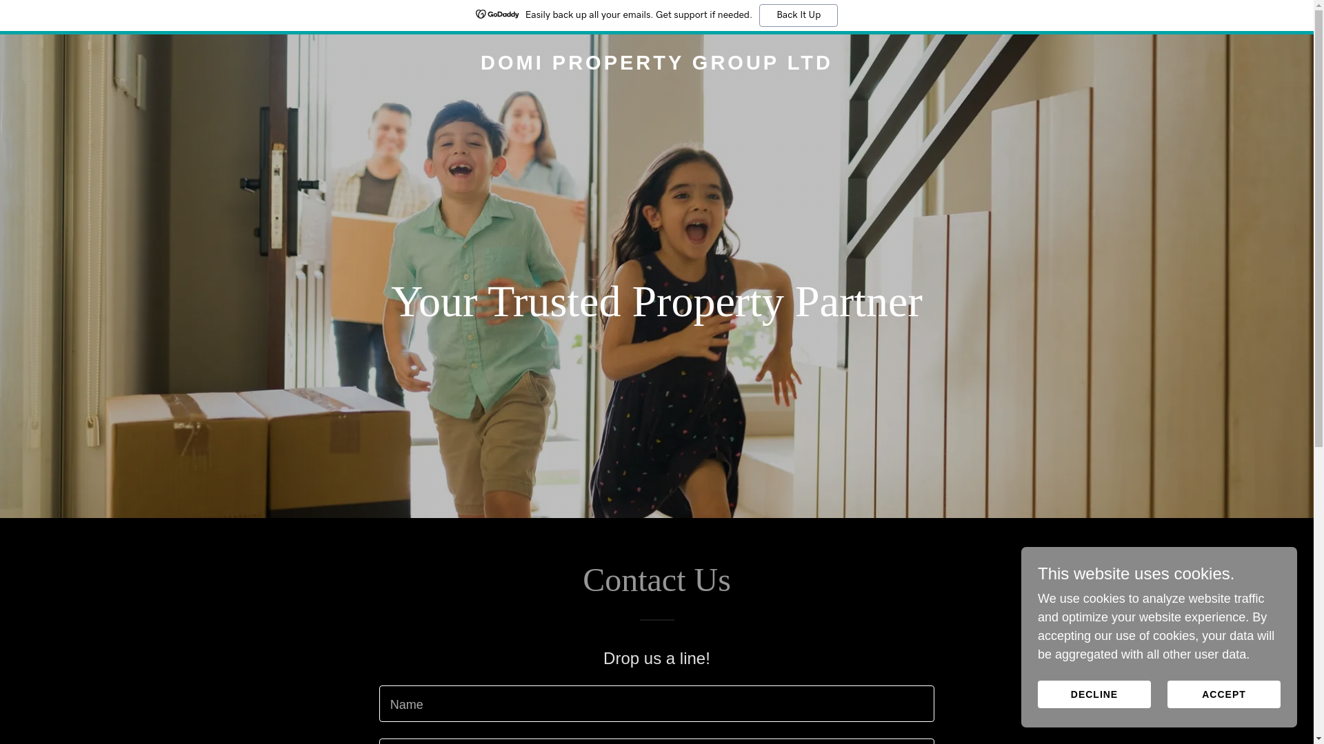 website screenshot of https://domiproperty.co.uk/