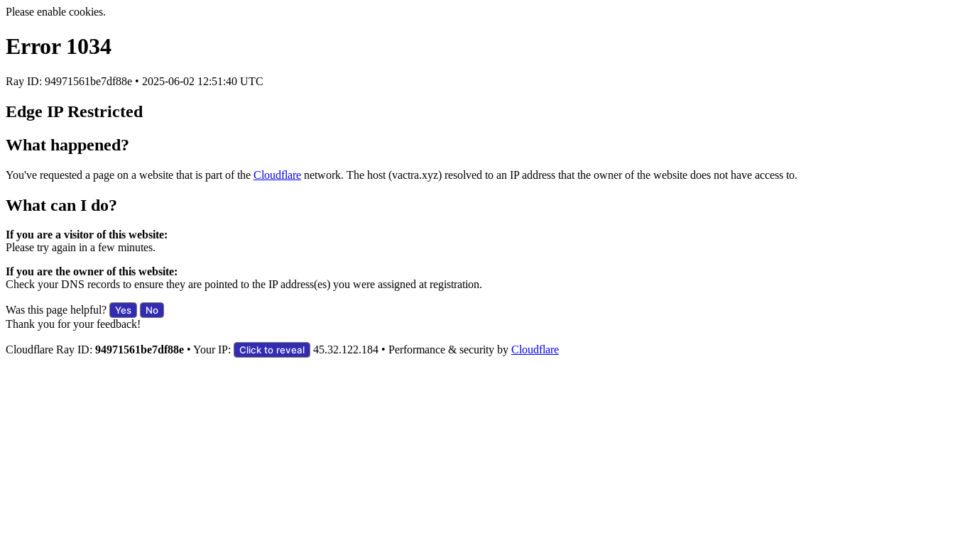 website screenshot of https://vactra.xyz/