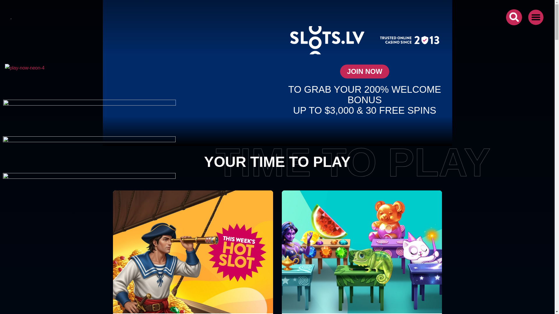 website screenshot of https://www.slotslvcasino.com/