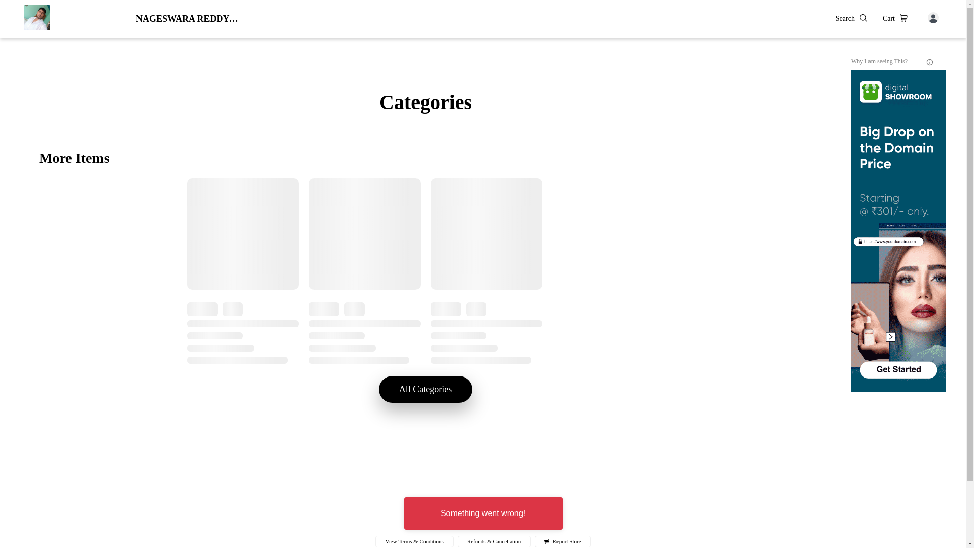 website screenshot of https://nageswarareddygeneralstore.top/