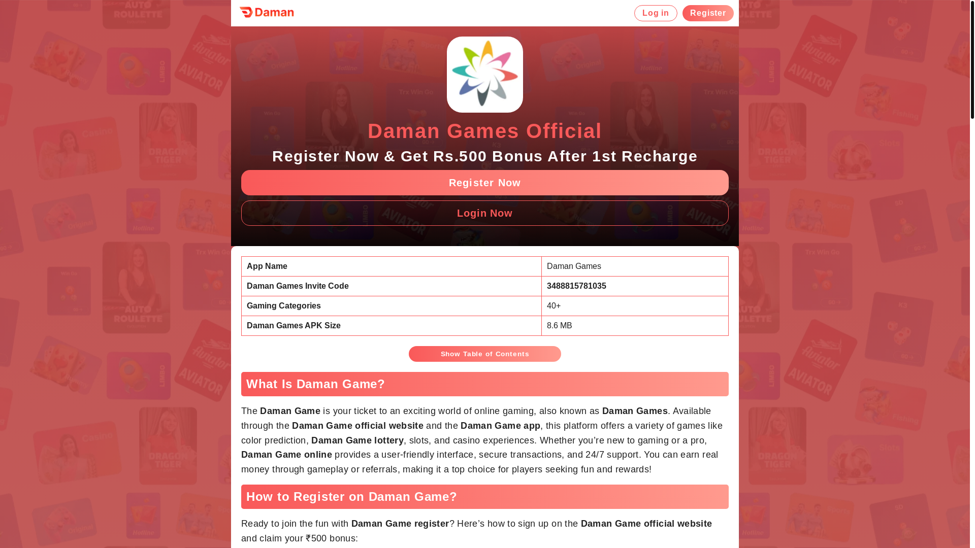 website screenshot of https://damangames1.pages.dev/