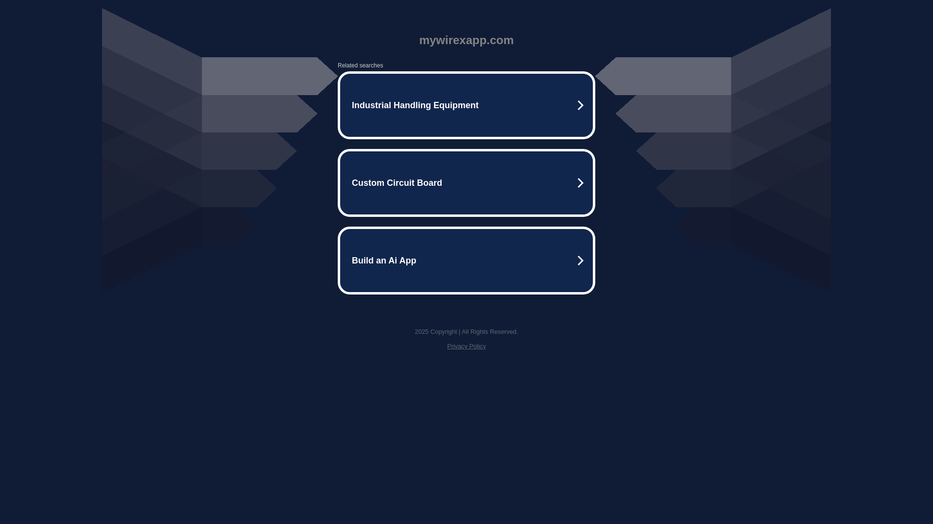 website screenshot of https://mywirexapp.com/