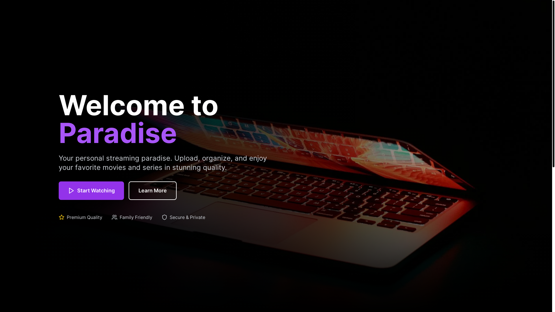 website screenshot of https://paradiseunofficial.tours/