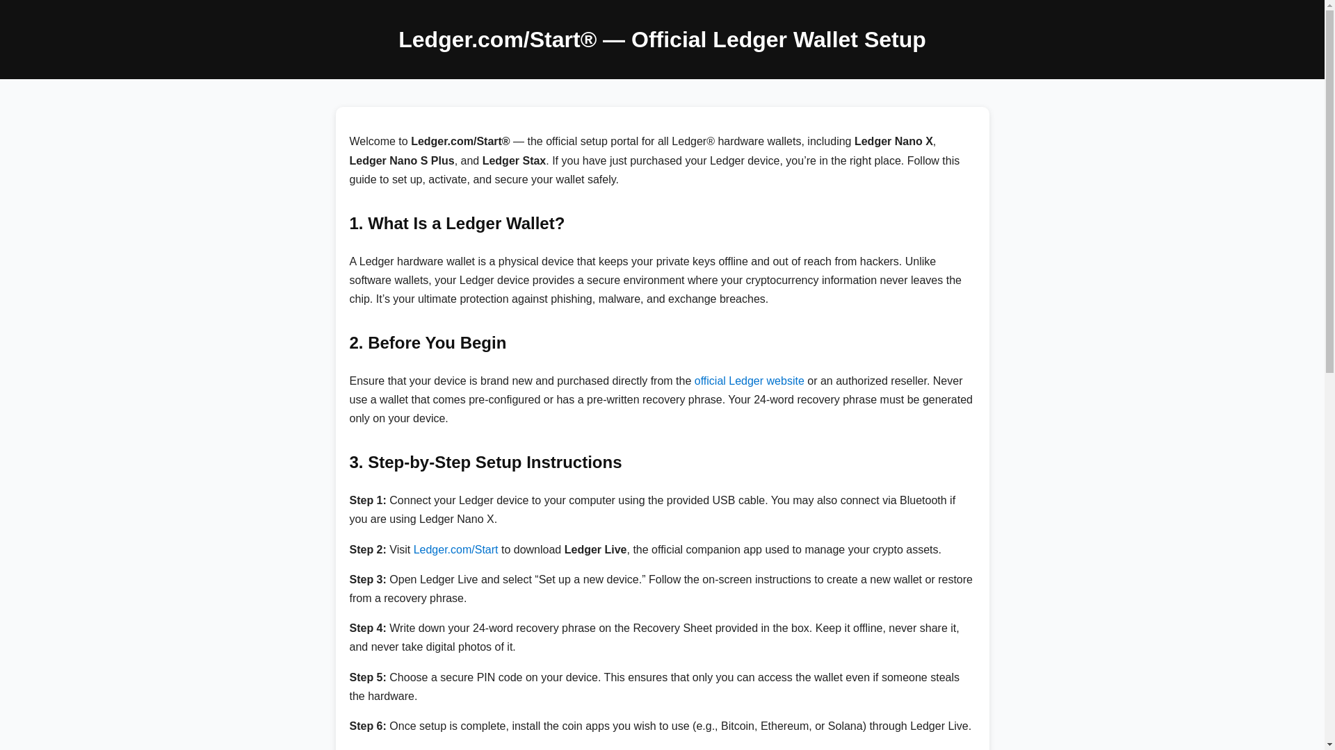 website screenshot of https://ledgerstart-com-us.pages.dev/