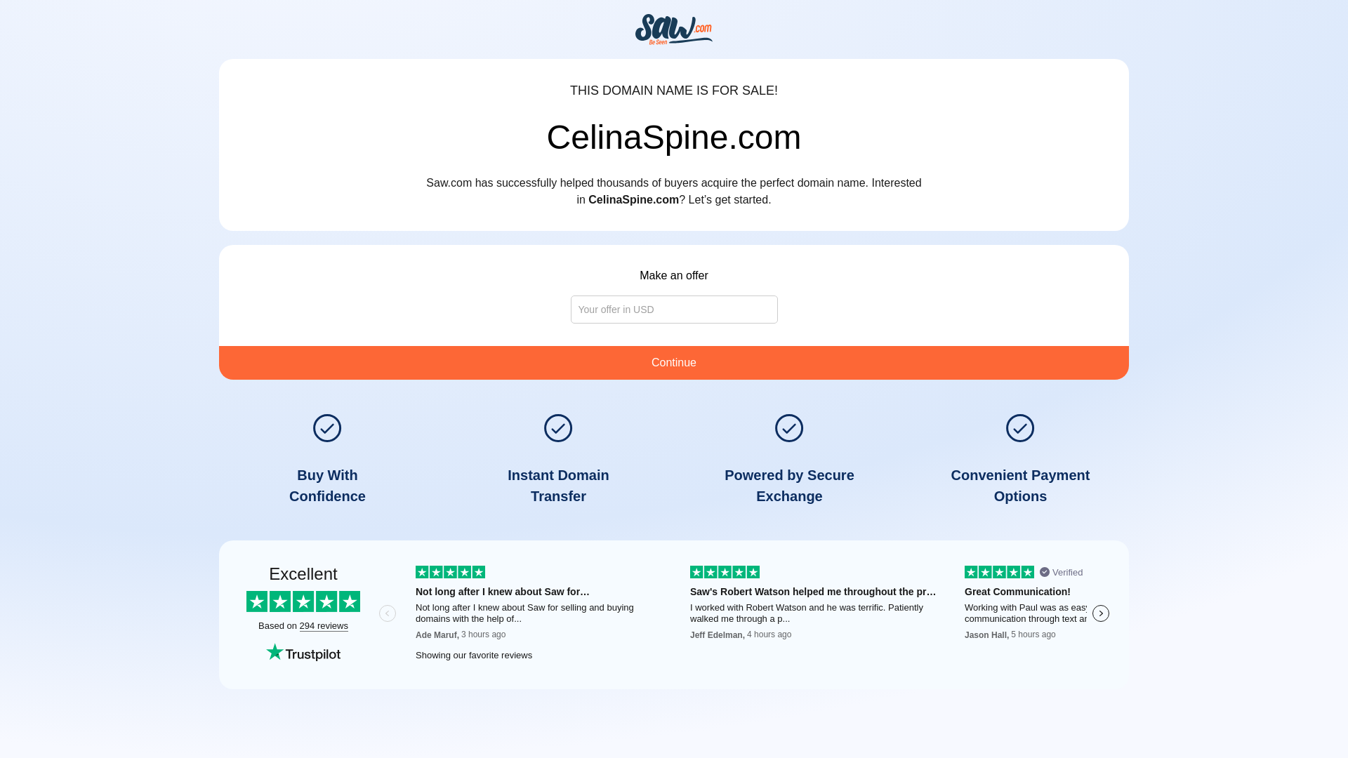 website screenshot of https://celinaspine.com/