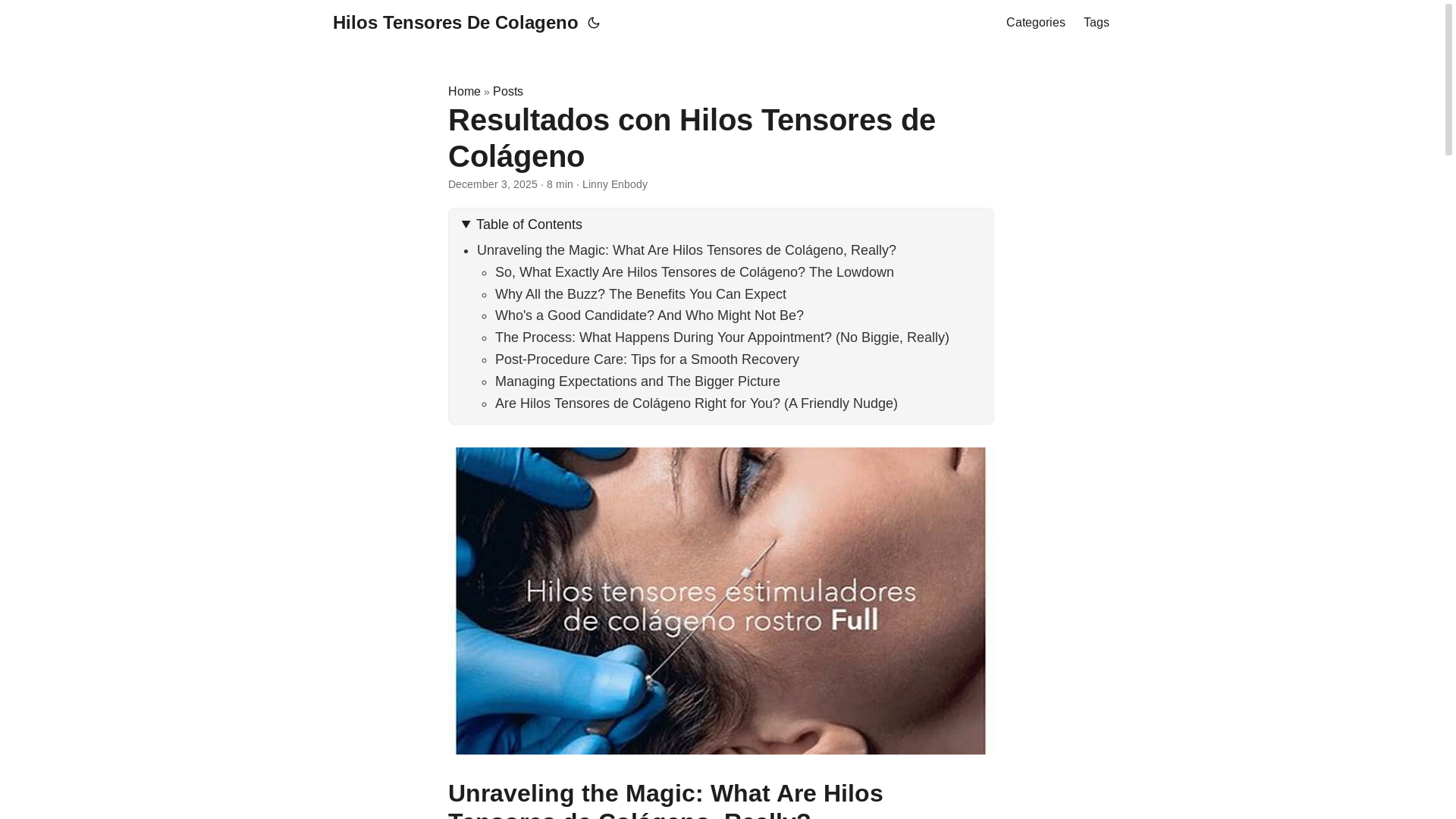 website screenshot of https://hilostensoresdecolageno.pages.dev/