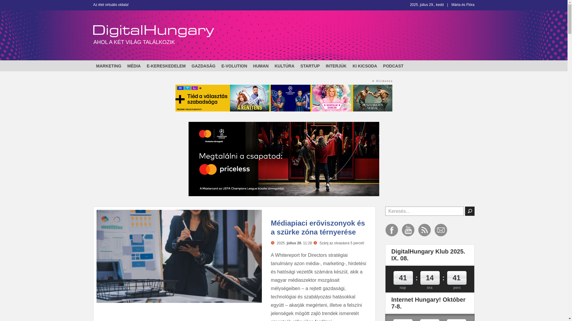 website screenshot of https://www.digitalhungary.hu/