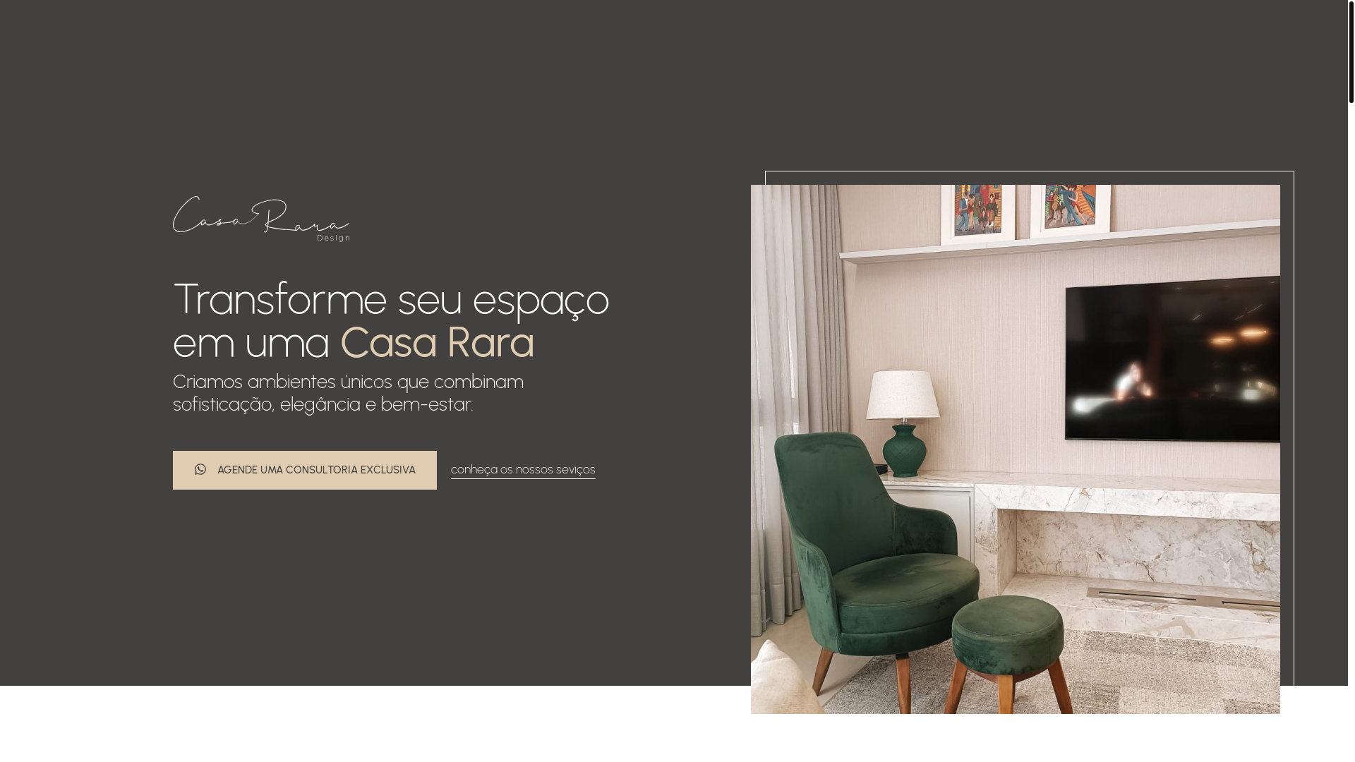 website screenshot of https://casararadesign.com.br/