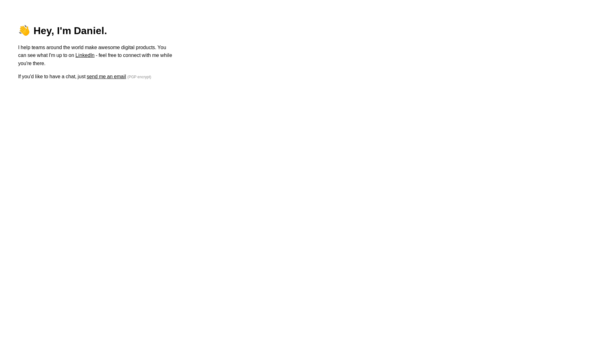 website screenshot of https://danielevans.ai/