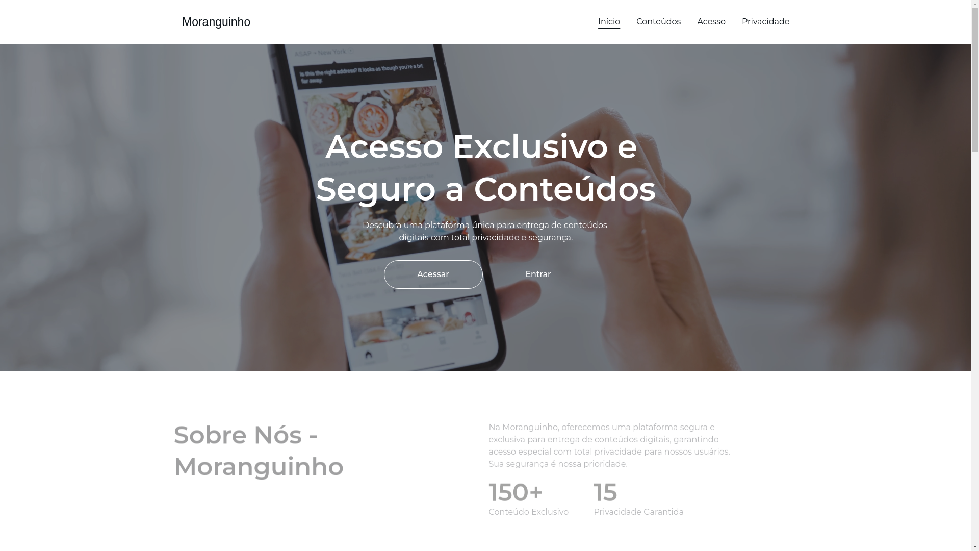 website screenshot of https://moranguinhos.xyz/