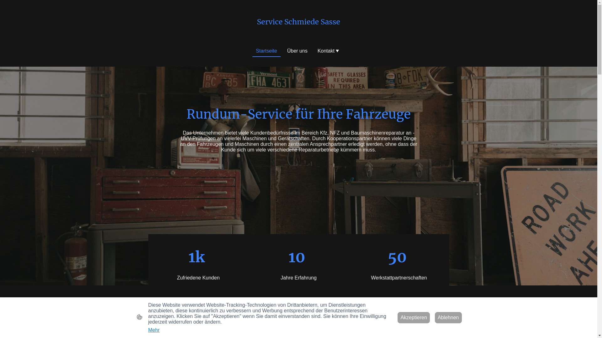 website screenshot of https://serviceschmiedesasse.de/