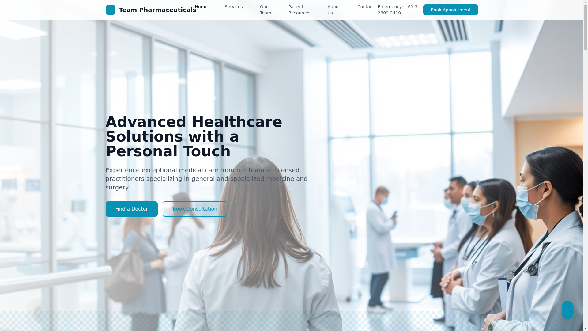 website screenshot of https://teampharmaceuticals.pro/