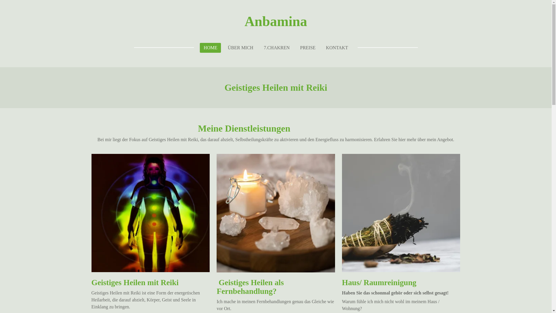 website screenshot of https://anbamina.de/