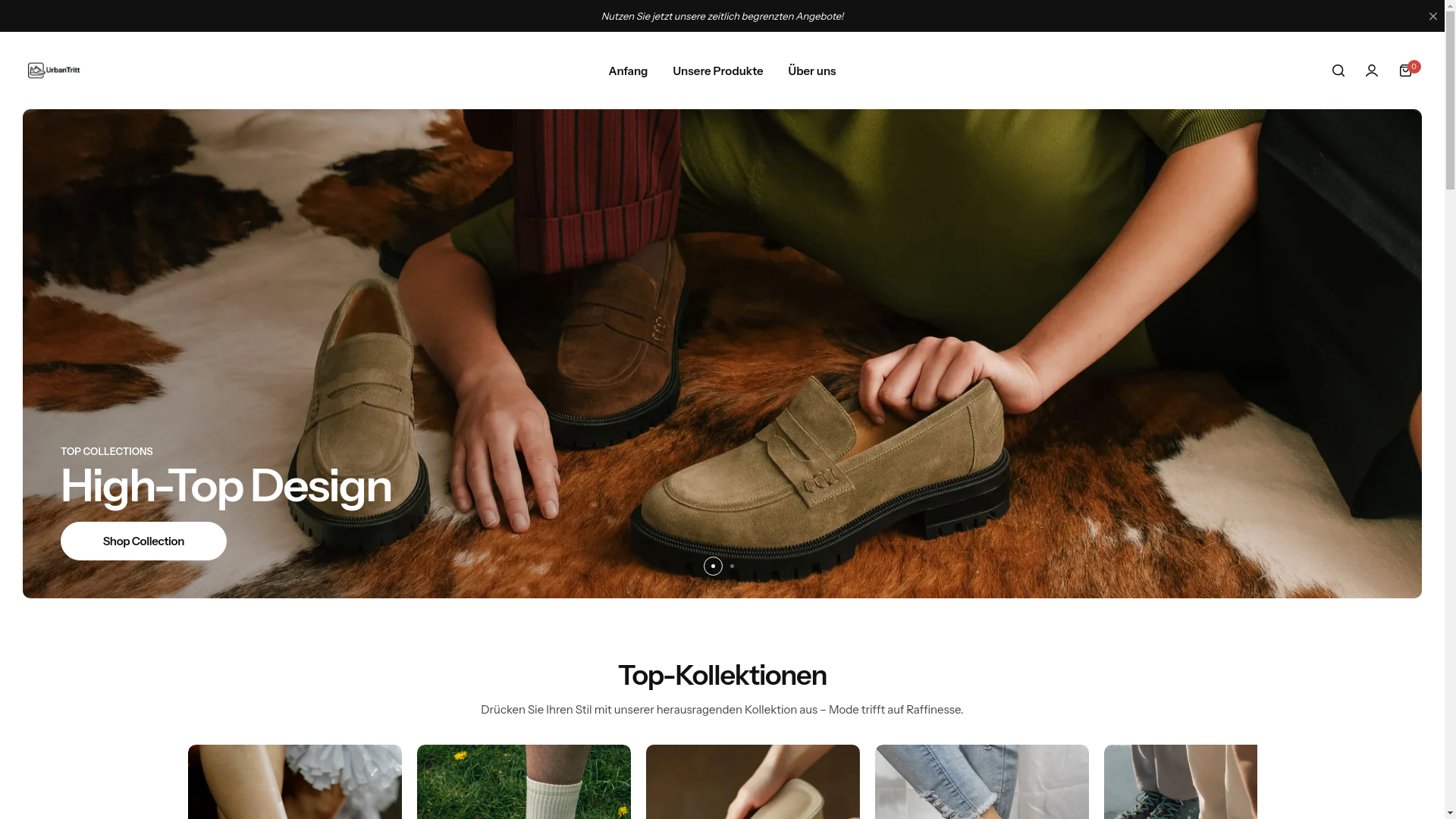 website screenshot of https://urbantritde.store/