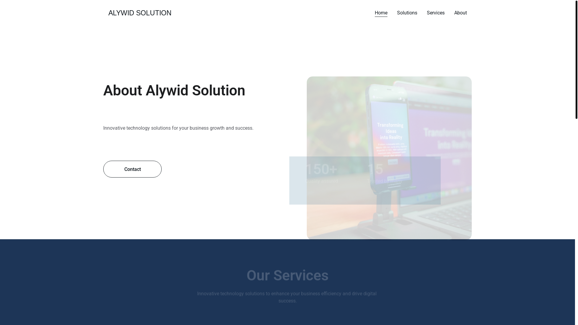 website screenshot of https://alywidfamilyservivesolution.in/