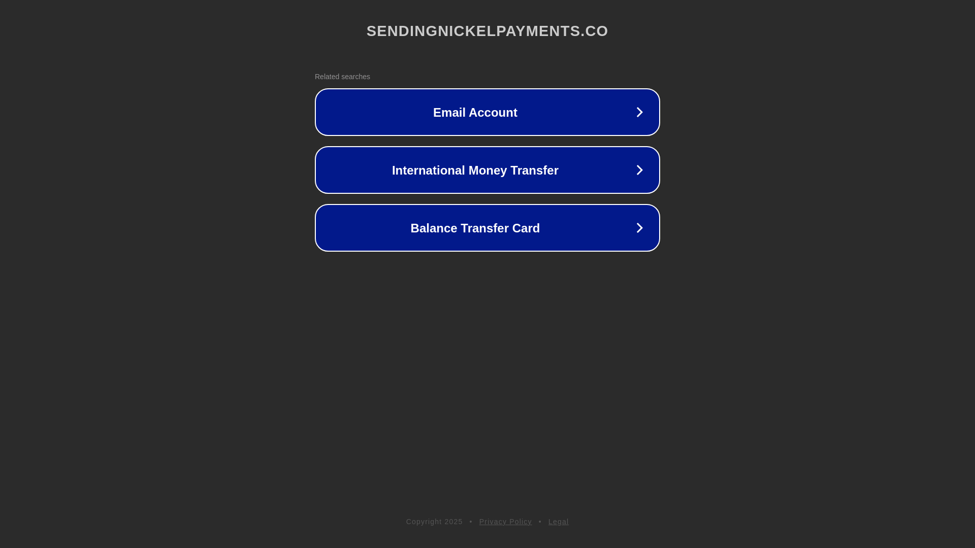 website screenshot of https://sendingnickelpayments.co/